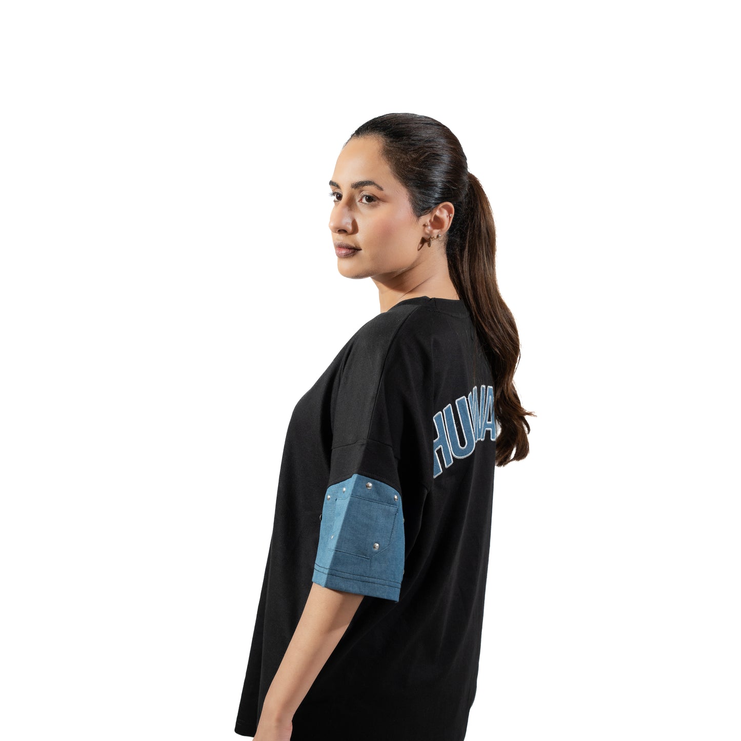 DOCKATS- Oversized Black Tee